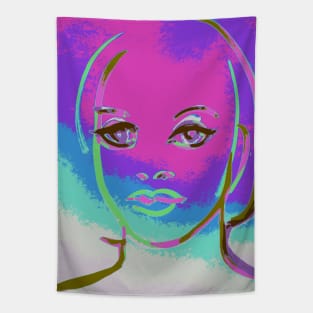 Beautiful Woman Model Portrait Tapestry