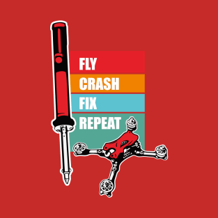 fly crash fix repeat T-Shirt