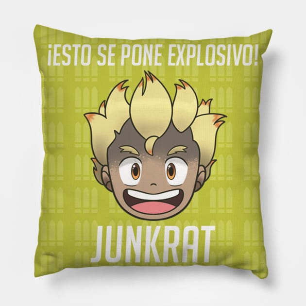 Junkrat chibi OW (Spanish) Pillow by DawnDarling