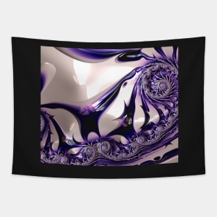 Purple Golden Fractal Tapestry