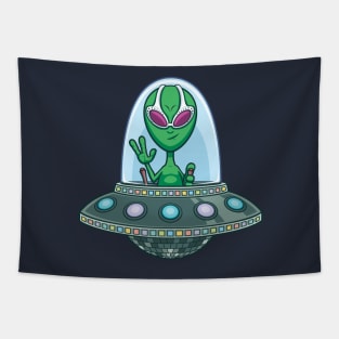 Alien Flying Saucer Tapestry