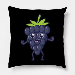 Kawaii Cartoon Blackberry Pillow