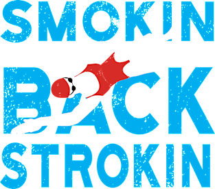 Womens Smokin at Backstroke Swimming Magnet