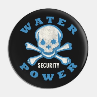 water + power security - for dark background Pin