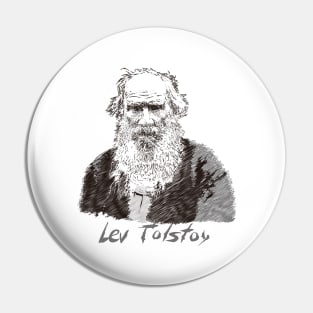 Portrait of Leo Tolstoy Pin