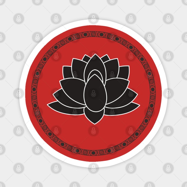 Lotus Yoga top Magnet by Doddle Art