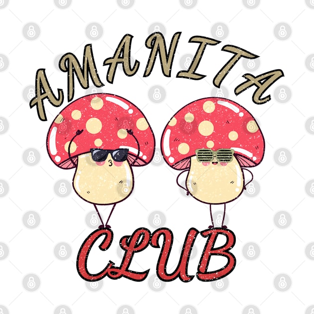 Amanita Club, Amanita Muscaria, Fly Agaric, Natural Healing, Vintage, Distressed by HelenGie