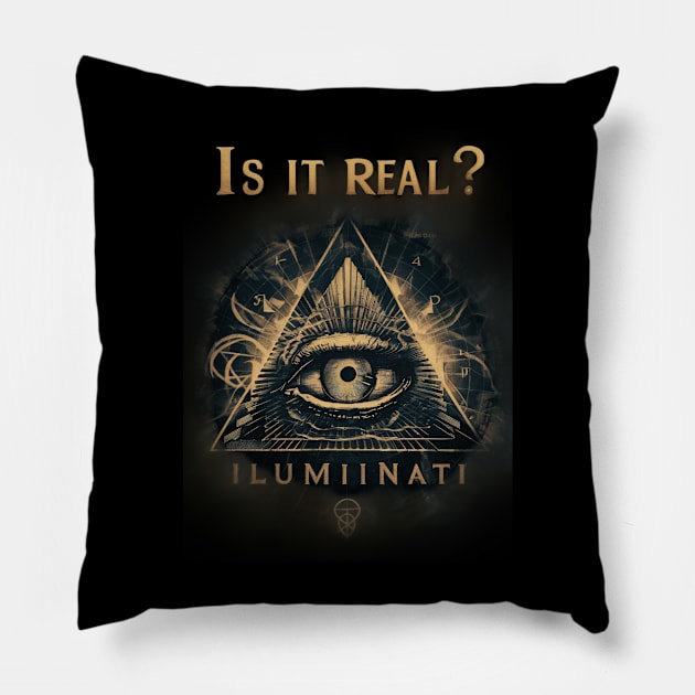 Illuminati: Is It Real? Pillow by UrbanBlend