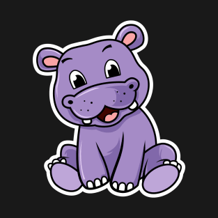 Hippo Cartoon T-Shirt