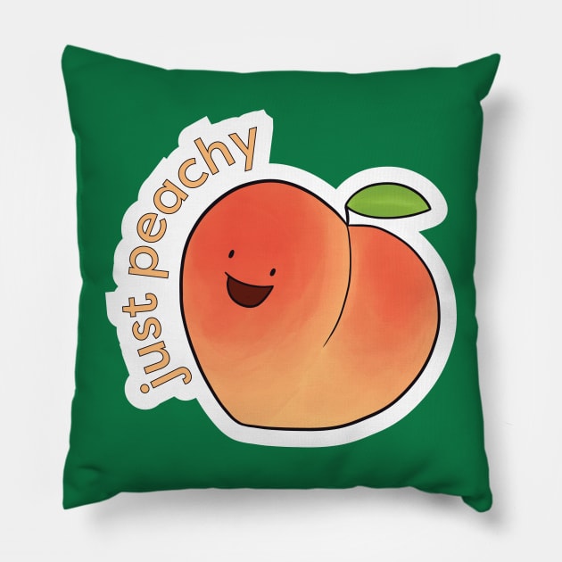 Just Peachy Pillow by Unbrokeann