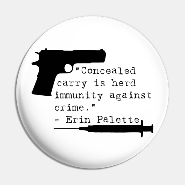 Herd Immunity, Black Text Pin by Operation Blazing Sword