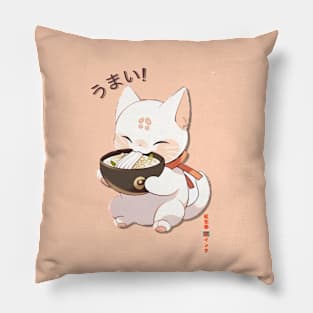 Kawaii bob tail cat 2 Pillow