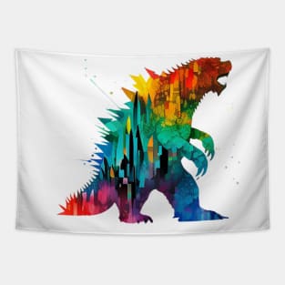 Gojira in Japan Geometrix Style Tapestry