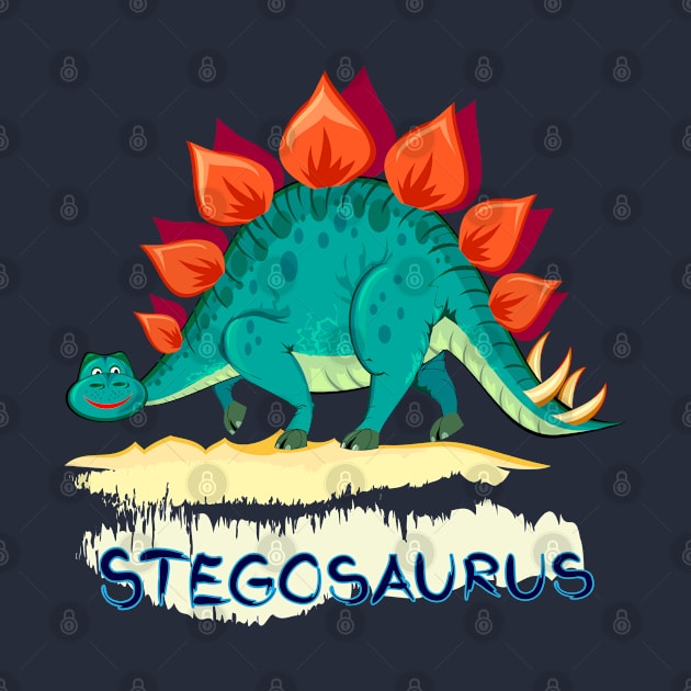 Illustration of stegosaurus by Artist Natalja Cernecka