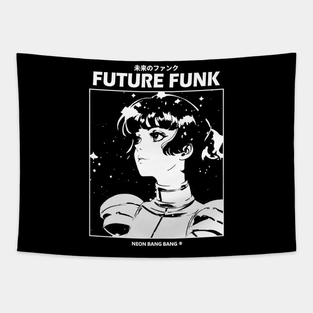 Future Funk Vaporwave Manga Aesthetic Tapestry by Neon Bang Bang