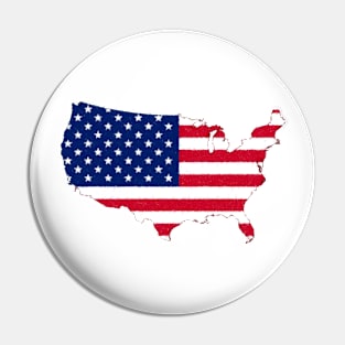 Pastel Chalk American Flag Map Pin