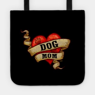 Vintage Heart Dog Mom Tote