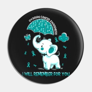 Ovarian Cancer Awareness Elephant Pin