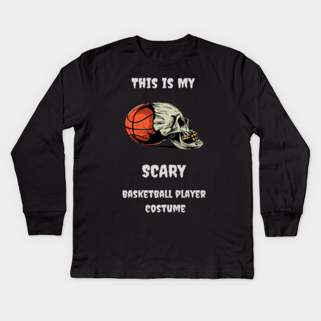 Scary Halloween Basketball Costume Basketball Kids Long Sleeve