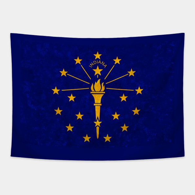 State flag of Indiana Tapestry by Enzwell