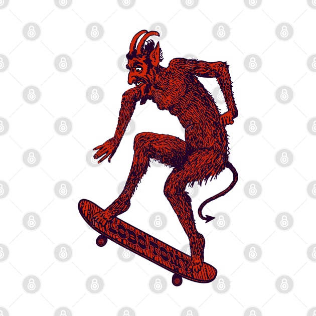 SATAN RIDES WITH US by Lobo Tomy skateboards by boozecruisecrew