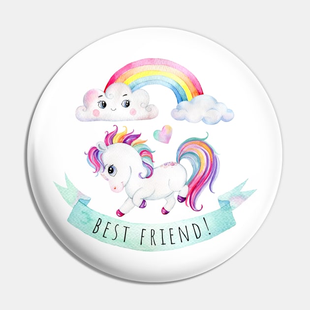 Best friend Pin by Simple Wishes Art