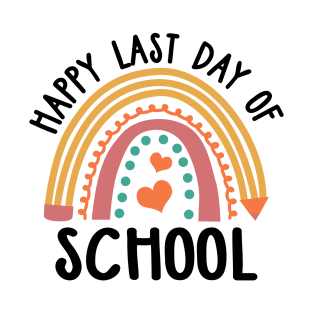 Happy Last Day Of School Kindergarten Students Teacher Summer T-Shirt