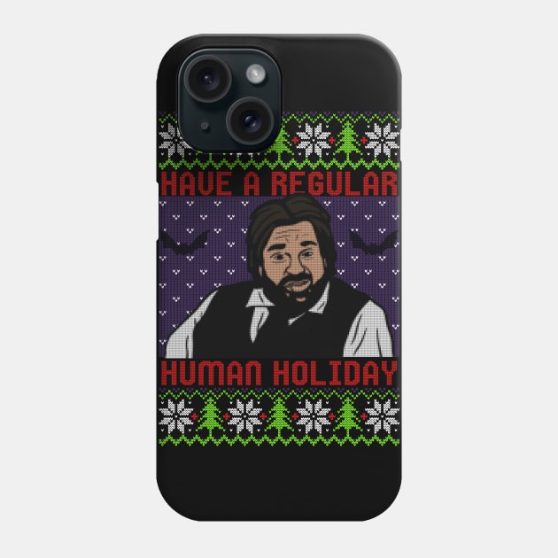 Regular Human Holiday Phone Case by Zachterrelldraws