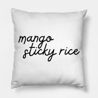 mango sticky rice - black Pillow