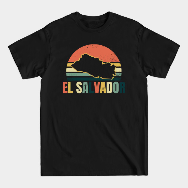 Discover El Salvador Shirt | Vintage Retro Sunset Gift - El Salvador - T-Shirt