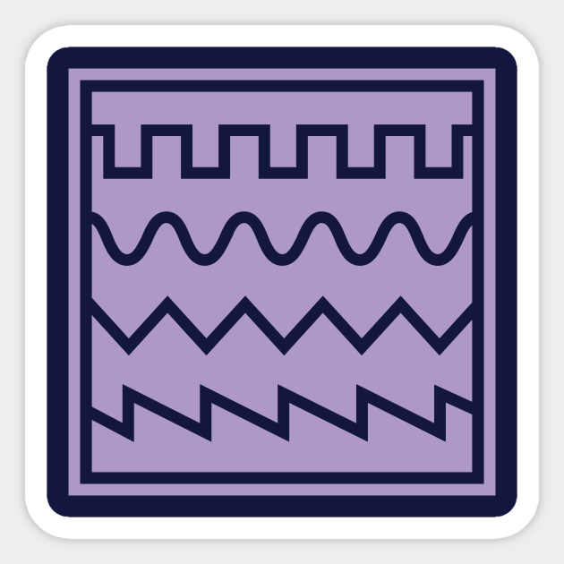 Synthesizer Waveforms Purple - Waveforms - Sticker | TeePublic