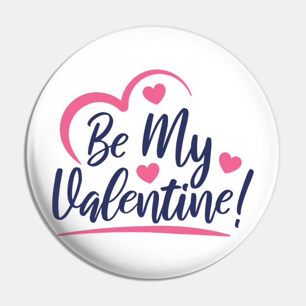 Be My Valentine with Love Pin by greenoriginals