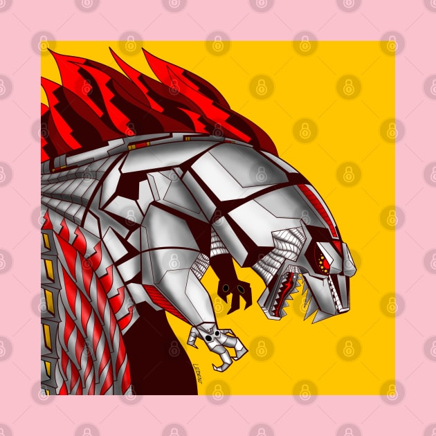 the marvelous mechagodzilla in ecopop robot framework by jorge_lebeau