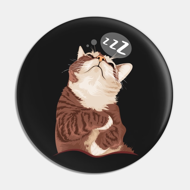 Sleepy cat Pin by D3monic