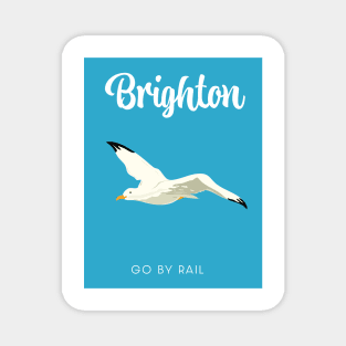 Brighton Seagull travel poster Magnet