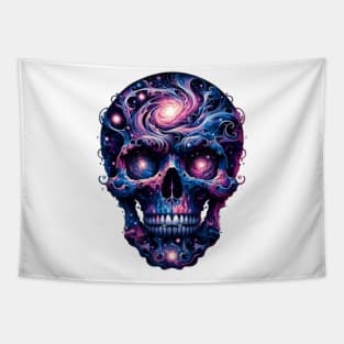 Galactic Skull Nebula Art Tapestry
