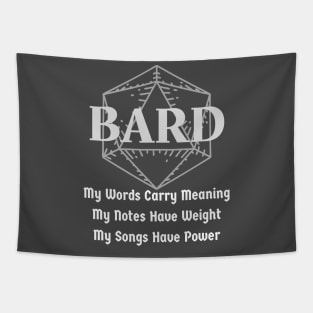 "My Songs Have Power" Dnd Bard Class Print Tapestry