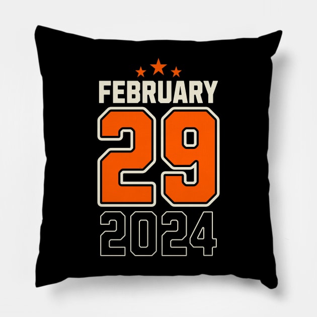 Leap Year February 29 2024 Pillow by Norse Magic