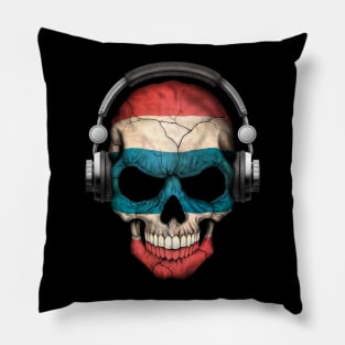 Dark Skull Deejay with Thai Flag Pillow