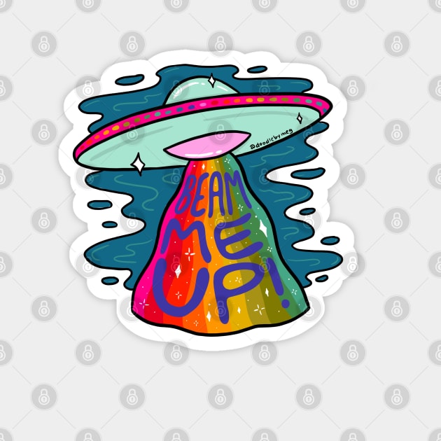 Beam Me Up Magnet by Doodle by Meg