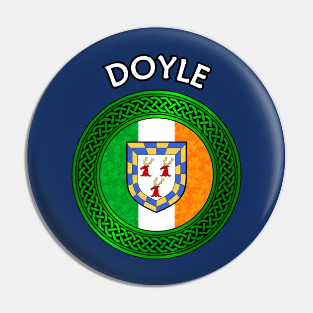 Irish Flag Clover Celtic Knot - Doyle Pin by Taylor'd Designs