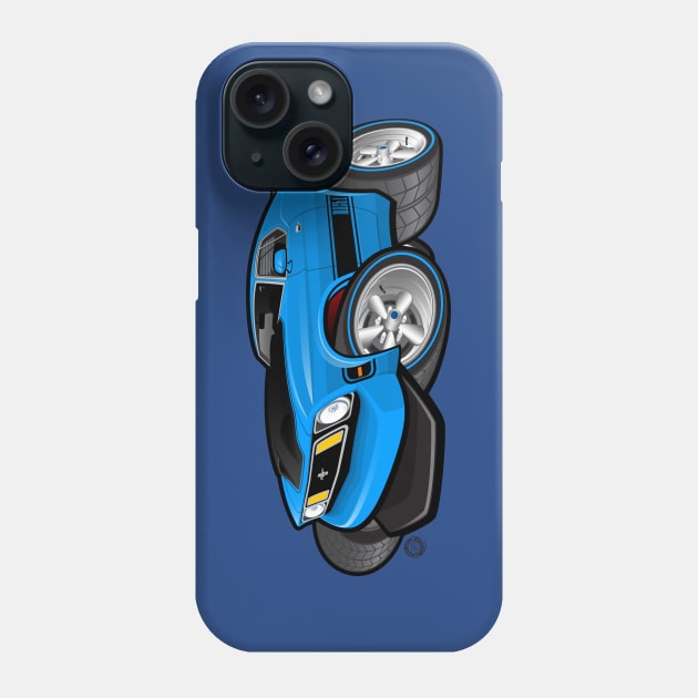 Mach 1 Blue Wheels Phone Case by Goin Ape Studios