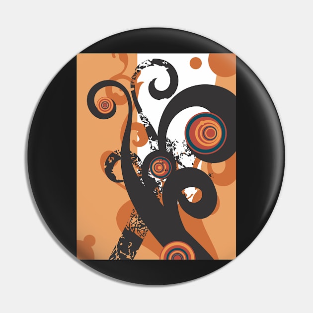 Abstract Pumpkin Swirls Pin by allovervintage