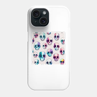 Watercolor skull pattern Phone Case