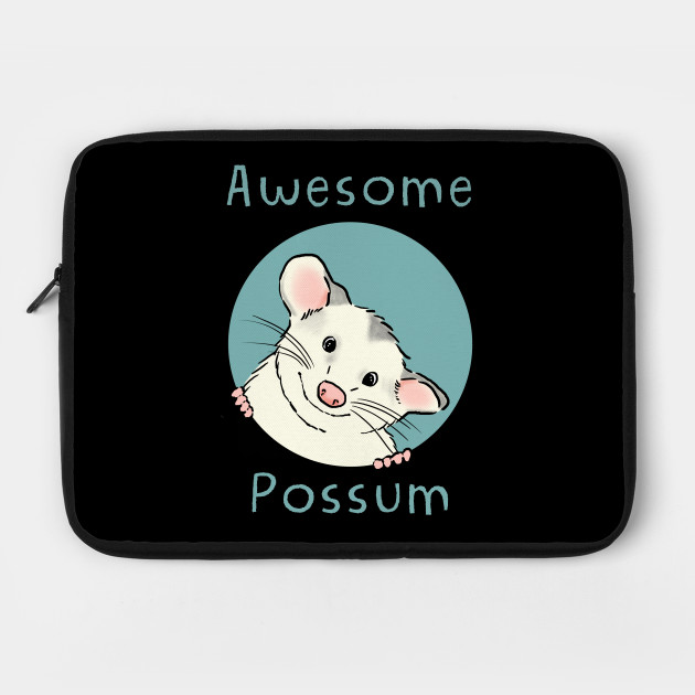 Awesome Possum Cute Opossum Cartoon Possum Opossum Laptop Case Teepublic Au