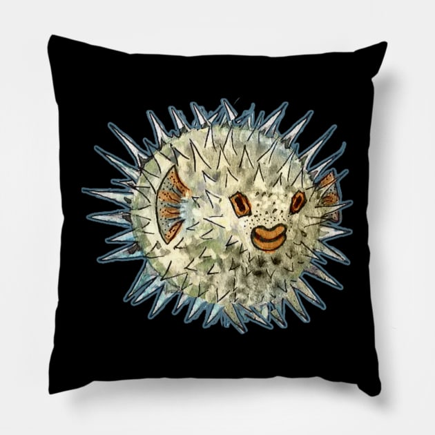 BLOWFISH Pillow by ArtisticEnvironments