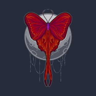 Crimson Lunar Moth T-Shirt