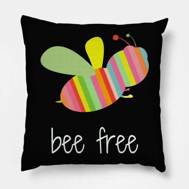 bee free Pillow by teeco