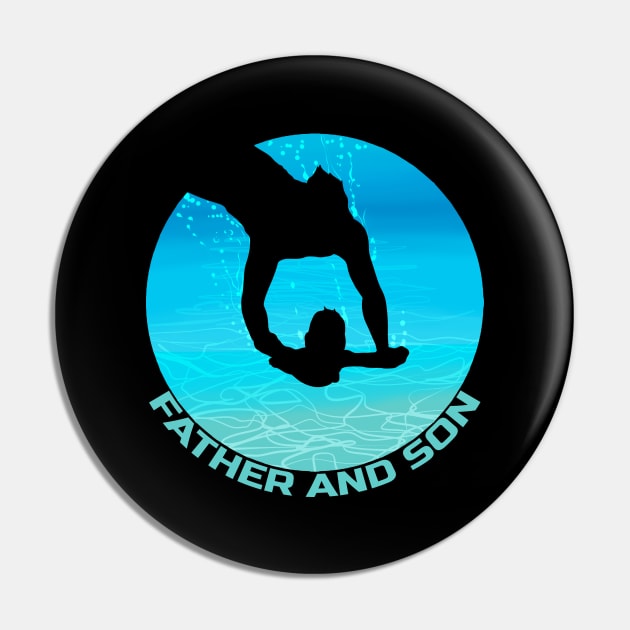 Swimming and Diving - Father and Son Pin by SinBle