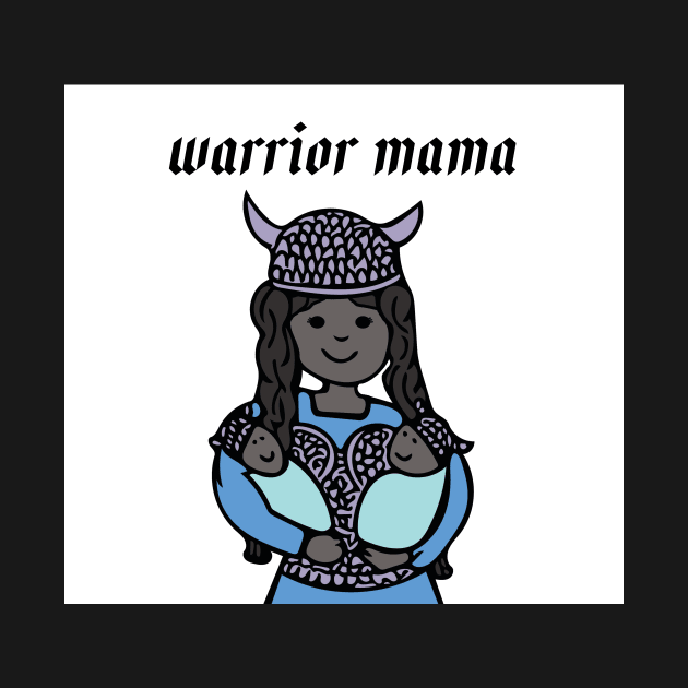 Warrior Mama - Valkyrie mom with twins by bettyretro